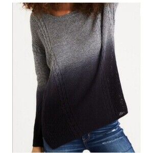 American Eagle Womens XS Ombre Sweater Cotton Wool Blend Gray